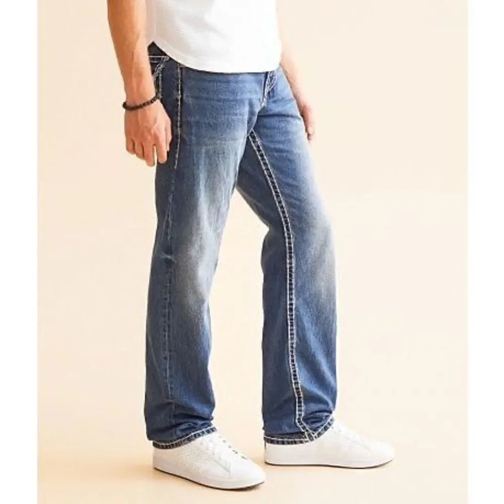 True Religion Mens Ricky No Flap SN Jeans Sz 31 Relaxed Straight
